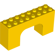 Lego Brick Arch 2 x 8 x 3 / Yellow
