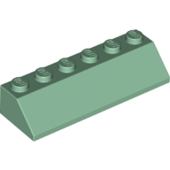Lego Brick Sloped 45° 2 x 6 / Sand Green