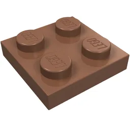 Plate 2 x 2 / Light Brown