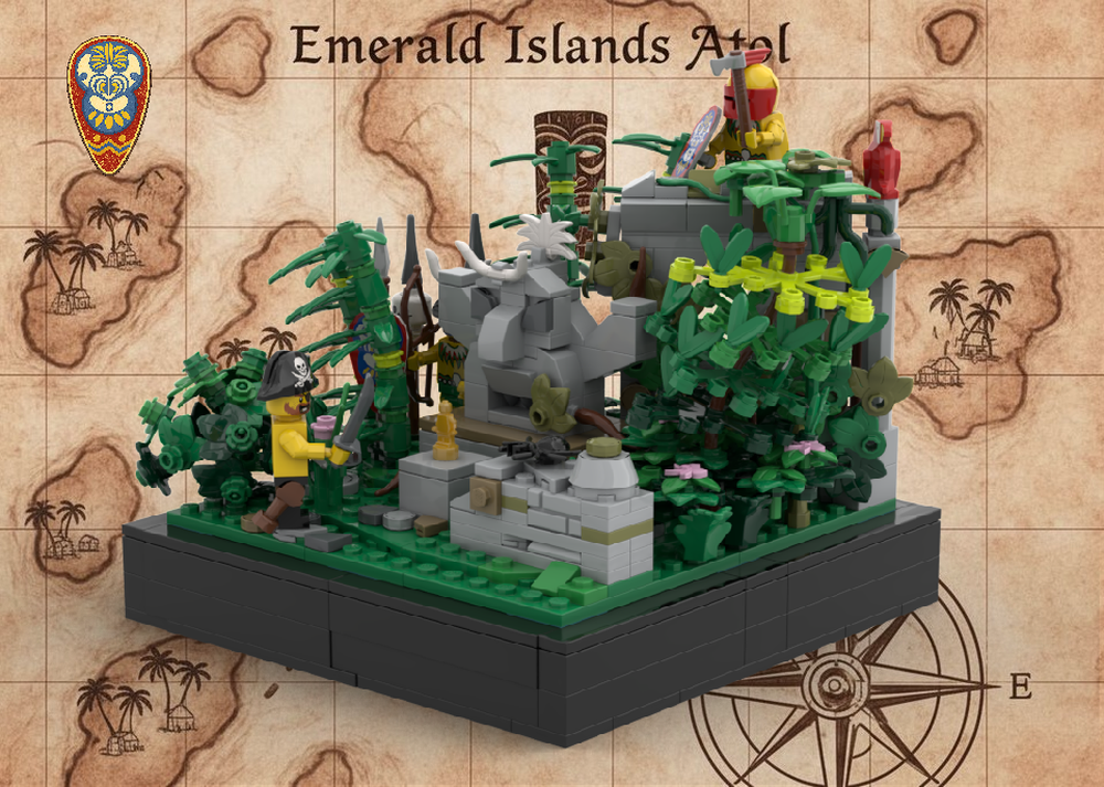 Lego 💀 CURSE OF THE GOLDEN IDOL - Temple Trap with WORKING Crushing Statue Mechanism