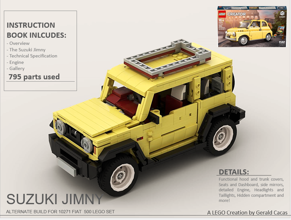Lego Suzuki Jimny: Fiat Nuova 500 Alternate Build