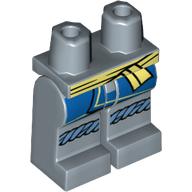 Lego Hips and Sand Blue Legs with Blue Robe, Bright Light Yellow Belt, Medium Azure Knee Wraps print / Sand Blue