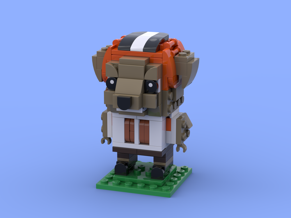 Lego Cleveland 'Chomps' Football Mascot Brickheadz