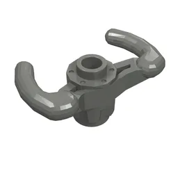 Technic Steering Wheel Pilot's Yoke [Open Stud, Axle Hole with X Opening] / Dark Bluish Gray