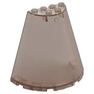 Cone Half 8 x 4 x 6 / Trans-Brown