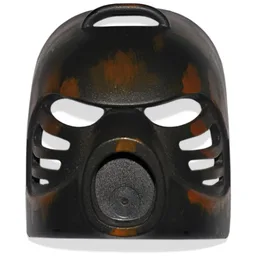 Large Figure Mask Hau Infected with Marbled Orange Pattern / Black