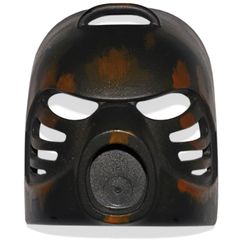 Lego Large Figure Mask Hau Infected with Marbled Orange Pattern