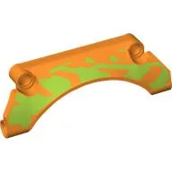 Technic Panel Car Mudguard Arched 9 x 2 x 3 with Lime Splotches Print