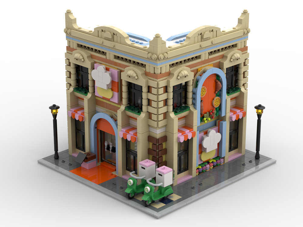 Lego Restaurant and Cooking School Corner Modular