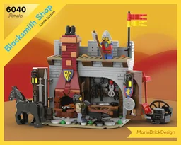 6040 - Blacksmith Shop Remake - Lego Classic Castle MOC