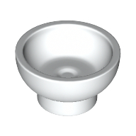 Lego Equipment Dish / Bowl [Plain] / White