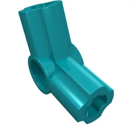 Technic Axle and Pin Connector Angled #5 - 112.5° / Dark Turquoise