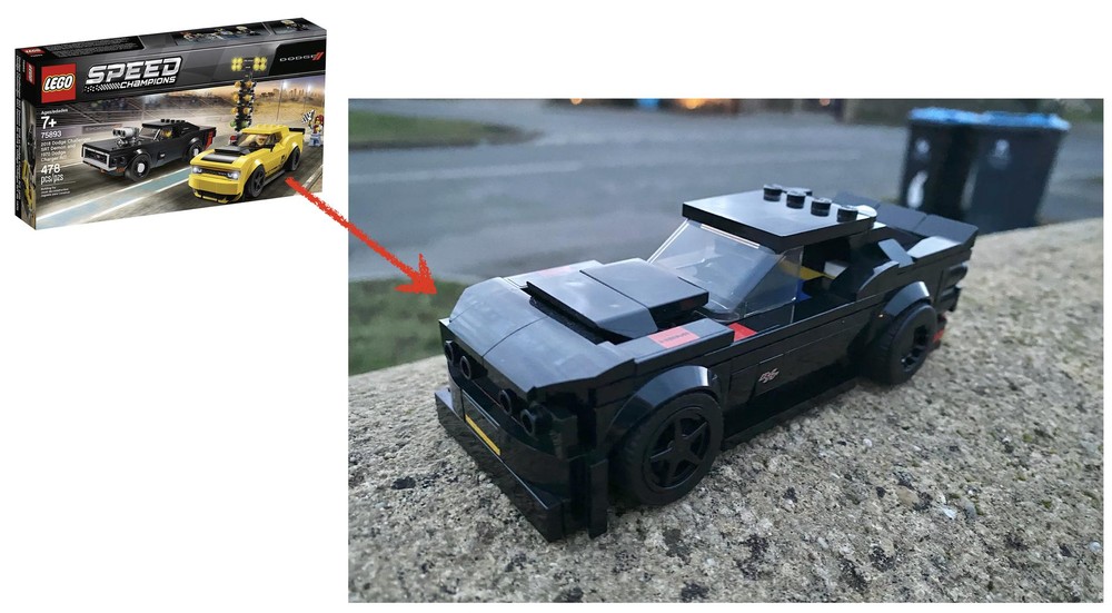 Lego 75893 - Alternative B Model - Black Dodge Challenger