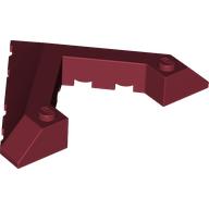 Lego Brick Wedged, Sloped 45° 6 x 8 with Pointed Cutout / Dark Red