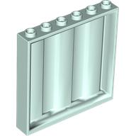 Lego Panel 1 x 6 x 5 [Vertical Corrugated] / Light Aqua