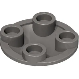 Plate Round 2 x 2 with Rounded Bottom [Boat Stud] / Dark Bluish Gray