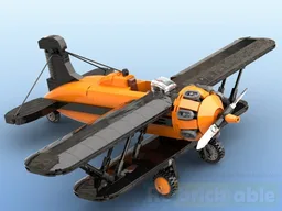 1930s Biplane black/orange