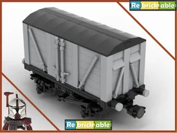 (V2) (Brown) Vented Boxcar 7wide (old magnet couplers)