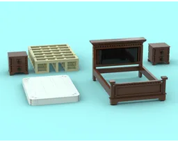 American style retro double bed
