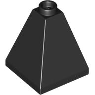 Lego Brick Sloped 75° 2 x 2 x 2 Quadruple Convex / Black