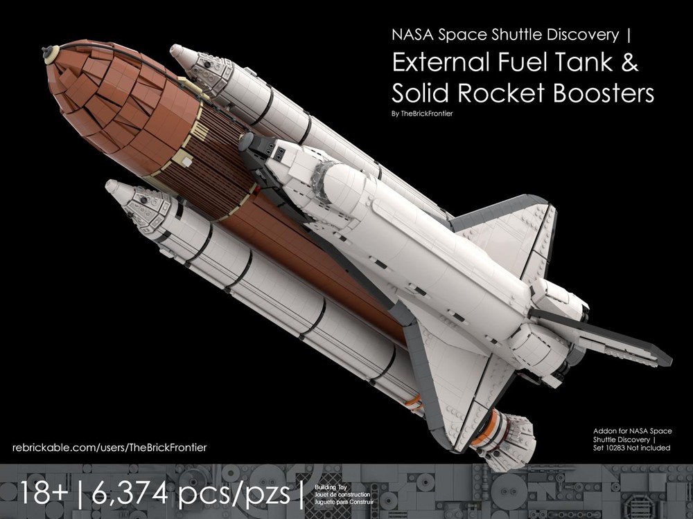 Lego NASA Space Shuttle Discovery (10283) - External Fuel Tank & SRB Addons
