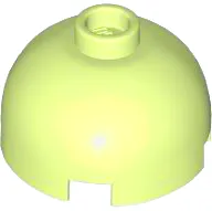 Brick, Round 2 x 2 Dome Top / Yellowish Green
