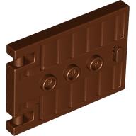 Lego Door 1 x 5 x 3 with 3 Studs and Handle / Reddish Brown