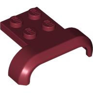 Lego Wheel Arch, Mudguard 3 x 4 with 2 x 2 Plate / Dark Red