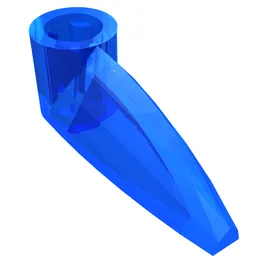 Technic Tooth 1 x 3 with Axle Hole [Rounded Underside] / Trans-Dark Blue