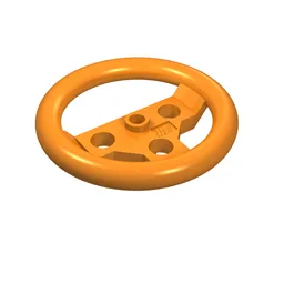 Technic Steering Wheel Large / Orange