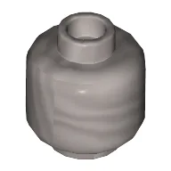 Minifig Head [Plain] [Hollow Stud] / Flat Silver