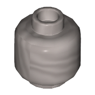 Lego Minifig Head [Plain] [Hollow Stud] / Flat Silver