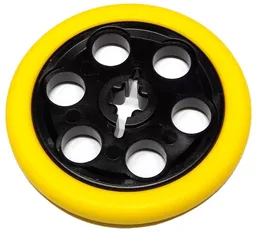 Technic Wedge Belt Wheel (Pulley) with Yellow Technic Wedge Belt Wheel Tire (4185 / 2815) / Black