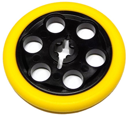 Lego Technic Wedge Belt Wheel (Pulley) with Yellow Technic Wedge Belt Wheel Tire (4185 / 2815)