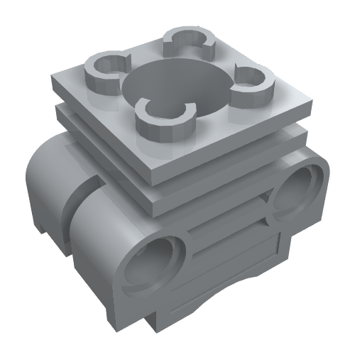 Lego Technic Engine Cylinder with Side Slots / Light Bluish Gray