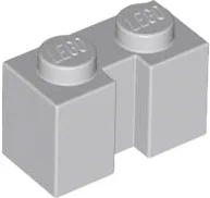 Brick Special 1 x 2 with Groove / Light Bluish Gray