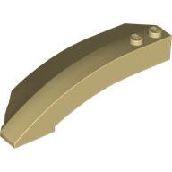 Lego Brick Wedged, Curved 8 x 3 x 2 Open Right / Tan