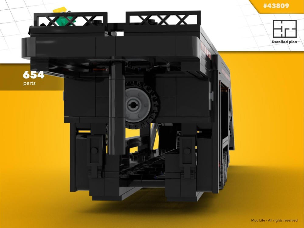 Lego 5 cars hauler trailer