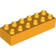 Duplo Brick 2 x 6 / Bright Light Orange