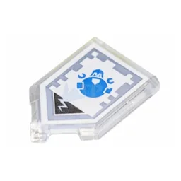 Tile Special 2 x 3 Pentagonal with Nexo Power Shield Print - Loadmaster / Trans-Clear