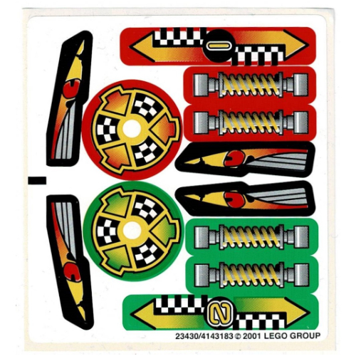 Lego Sticker Sheet for Set 8241-1 / [No Color/Any Color]