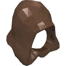 Hood, Connected Chin / Brown