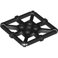 Lego Plate Special 2 x 2 with Bar Frame Square / Black