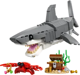 Fierce Shark with a Treasure Chest