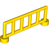 Lego Duplo Fence Railing 1 x 6, with 6 Posts / Yellow