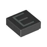 Tile 1 x 1 with letter Capital E Print