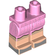 Lego Hips with Bright Pink Legs and Light Nougat Boots Pattern with Bright Pink Dress, Light Bluish Grey Shoes print / Bright Pink