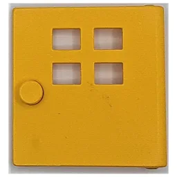 Duplo Door / Window with Four Windows Narrow / Yellow