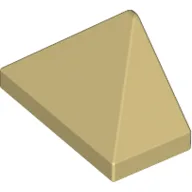 Brick Sloped 45° 2 x 1 Triple with Inside Stud Holder / Tan