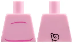 Torso Stomach and Pig Tail on Reverse Pattern / Bright Pink